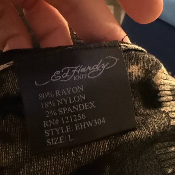 Ed Hardy laced  Black and Teal Artistic Dress - Picture 7 of 7